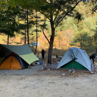 초보캠퍼들의 두번째 캠핑 - 10월의 홍천 물가솔솔캠핑장