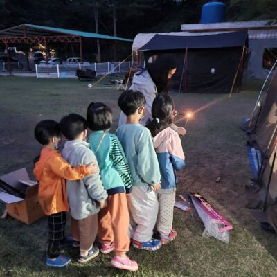 #캠핑일기6# 제천옛날학교캠핑장/ 게으른악어