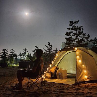 [ 캠핑 - 삼포해수욕장 노지 야영장 ] 여름 성수기 바다 캠핑