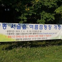 성동 서울숲 여름캠핑장